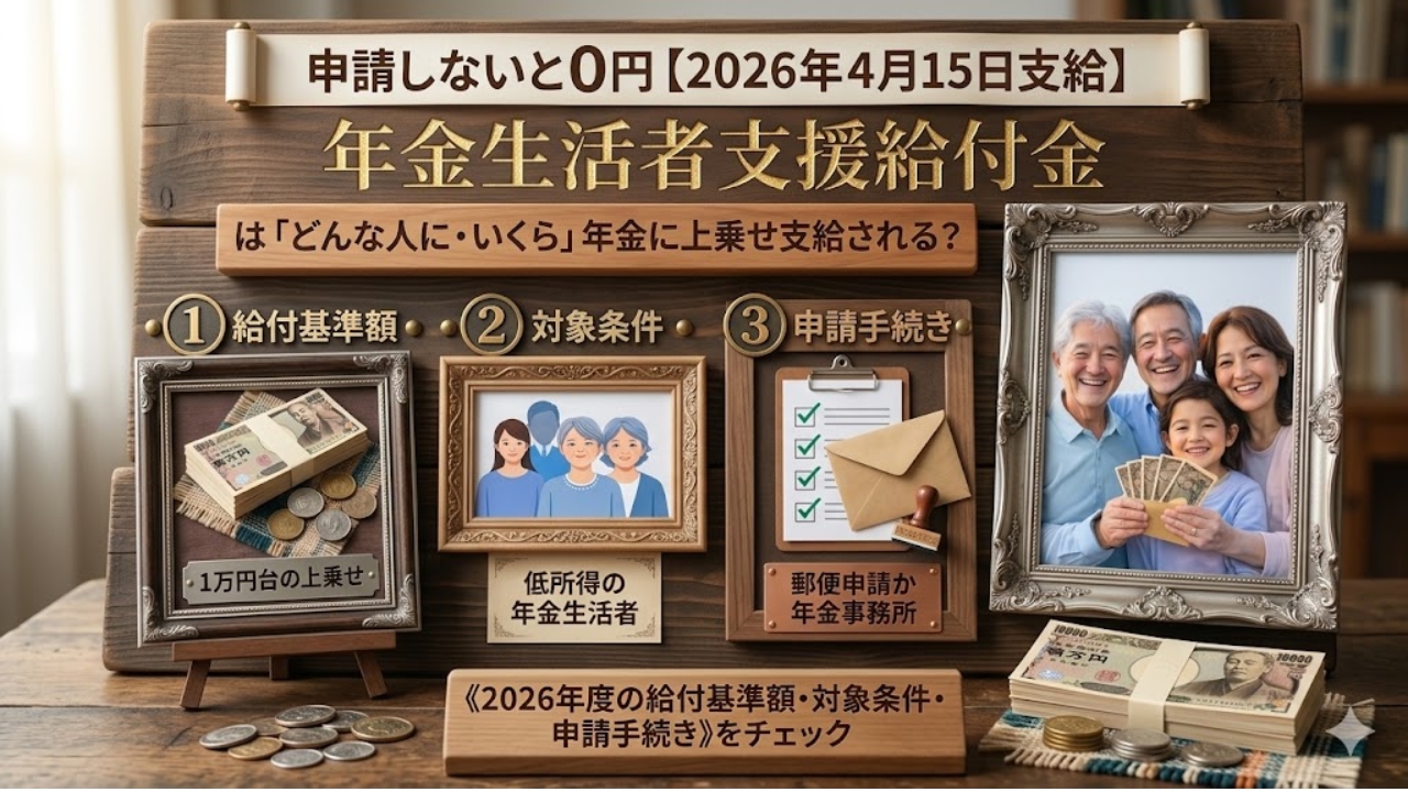 2026年4月15日支給開始｜年金生活者支援給付金の対象者・金額・申請手続きまとめ